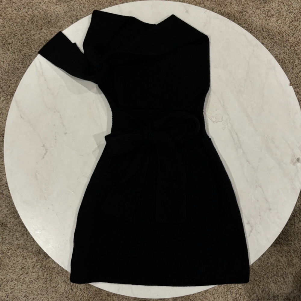 Free People Orchid Convertible Low-Back Mini Dress Knit Free-est Black Large NWT - Picture 5 of 10